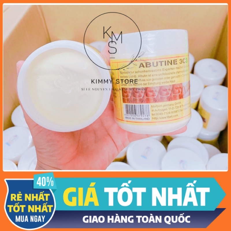 Lẻ hũ 200g kích trắng abutine 3C3 màu vàng