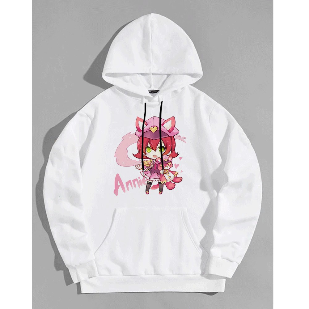 Áo Khoác Nỉ Bông, Áo Hoodie Liên Minh Huyền Thoại: ANNIE Chibi Kiểu Dáng Unisex - Green Tee