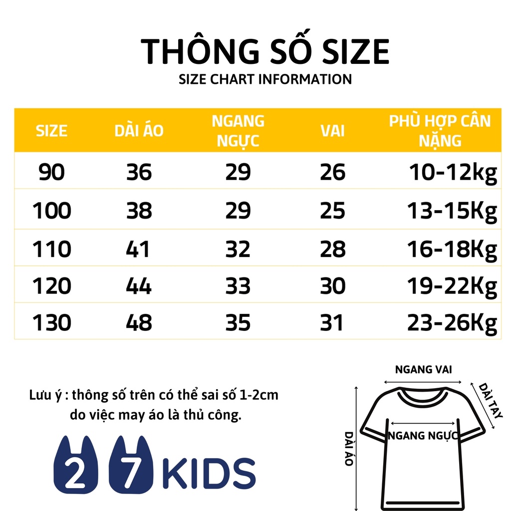 Áo Polo bé trai ngắn tay 27Kids WELLKIDS áo thun sơ mi cộc nam cho trẻ từ 2-8 tuổi BSPO4