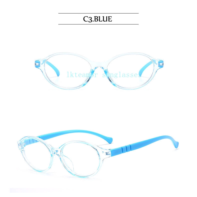 Mắt Kính Gọng Oval Chống Ánh Sáng Xanh Cho Bé