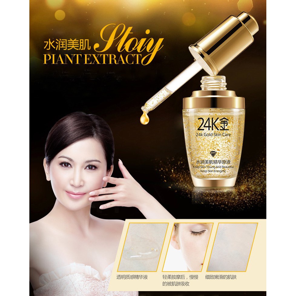 Serum 24K Gold Skin Care Bioaqua Tinh Chất Vàng 24K Dưỡng Da Chuyên Sâu, Kiểm Soát Dầu, Dưỡng Ẩm, Sáng Da Chính Hãng