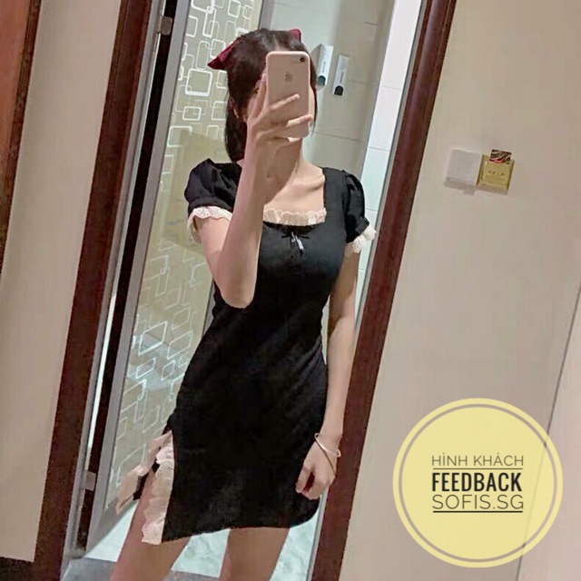 [SẴN] Váy đầm dáng ôm body phối ren dễ thương, gợi cảm SANA DRESS (Kèm ảnh thật) | BigBuy360 - bigbuy360.vn