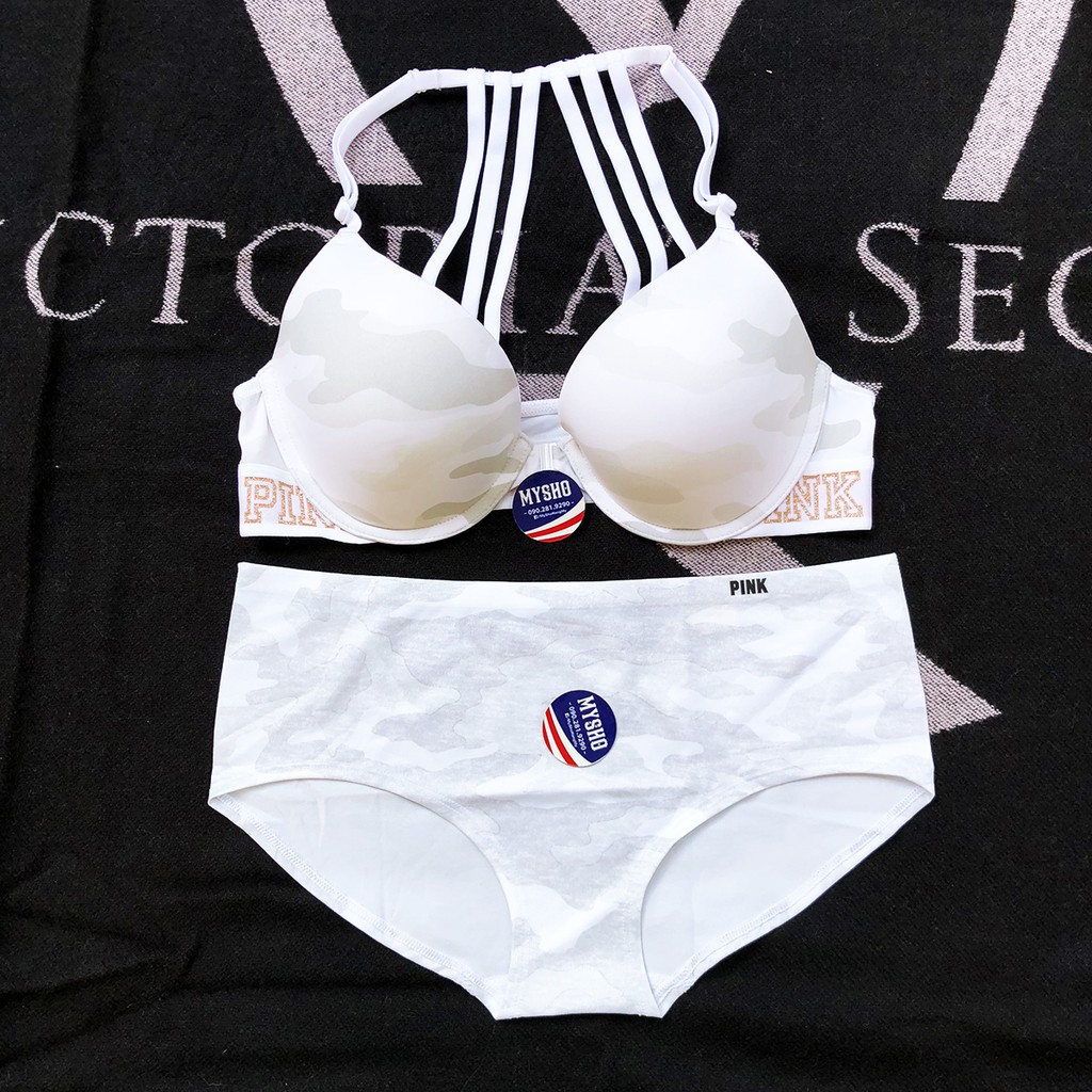 Bộ áo quần lót Victoria's Secret USA 36B/B80 nâng ngực, gài trước