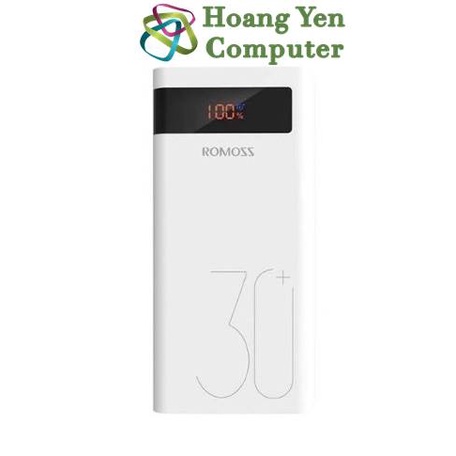 [CHÍNH HÃNG] Sạc Dự Phòng Romoss Sense 8P+ 30000Mah (QC 3.0, PD 18W, Màn Hình Led 3 Cổng Sạc Vào) - BH 1 Năm | 8P Plus