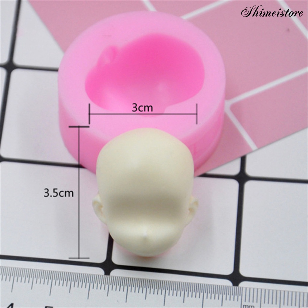 Khuôn Silicone Làm Bánh / Sô Cô La Hình Đầu Búp Bê DIY 5