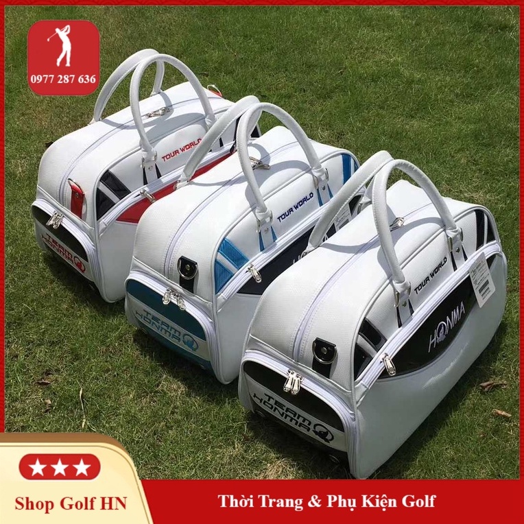 Túi đựng quần áo và giày golf HONMA da PU bóng cao cấp chống nước sang trọng đẳng cấp TD001