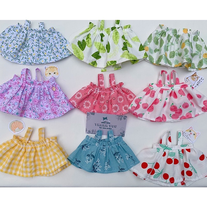 Váy 2 dây doll 15cm 20cm , Idv doll.