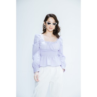 Áo cổ u nhún chun eo thời trang CCHAT