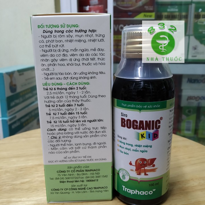 Siro BOGANIC Kid chai 100ml
