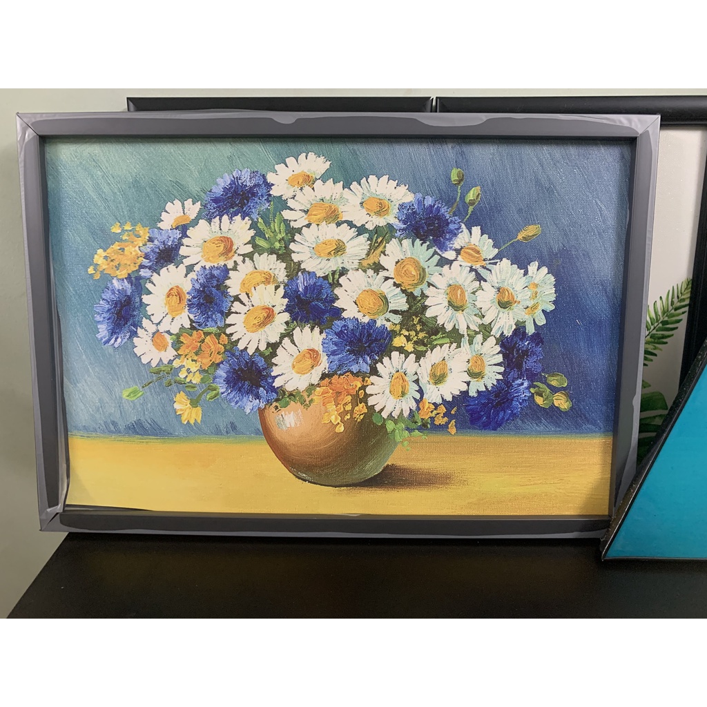 Tranh treo tường cúc họa mi canvas / tráng gương treo tường trang trí phòng khách phòng ngủ cực sang TẶNG KÈM ĐINH SPD