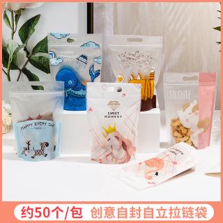 Set 50 túi khóa zip đựng thức ăn tiện lợi