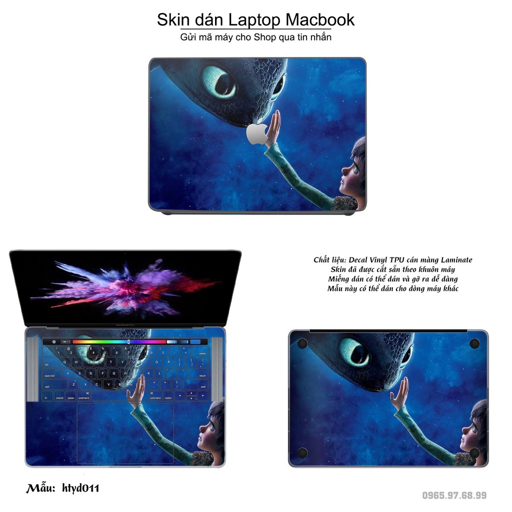 Skin dán Macbook mẫu Hoa văn sticker (đã cắt sẵn, inbox mã máy cho shop)