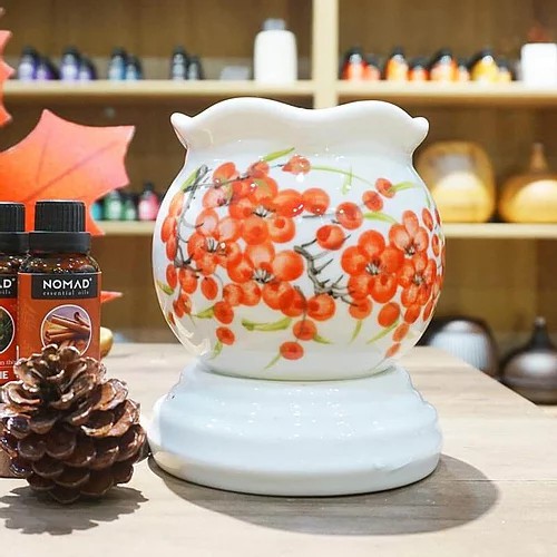 Đèn Đốt Tinh Dầu Bát Tràng Hoa Văn (Mẫu Ngẫu Nhiên)