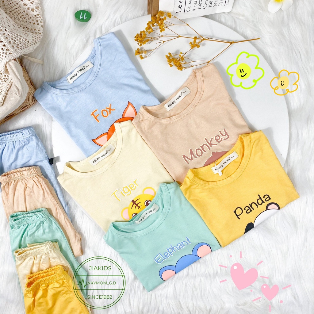 [SZ ĐẠI] Bộ Dài Tay Cho Bé Trai, Bé Gái Minky Mom Vải Thun Lạnh Gấu Panda, Đồ Bộ Cho Bé Mặc Nhà Thu Đông MKMTD2207