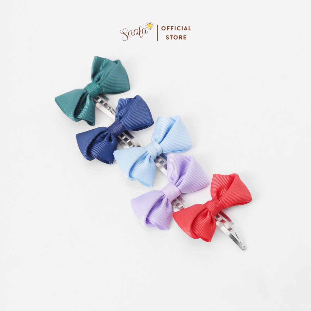 Kẹp Tóc Mái Đính Nơ Phong Cách Hàn Quốc Xinh Xắn - HP005 - SAOLA KIDS CLOTHING