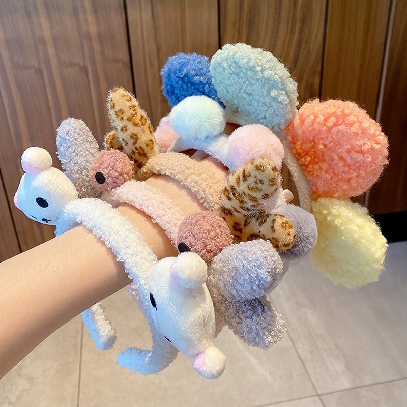 Cài tóc phối lông phong cách Hàn Quốc 2021 mới dễ thương