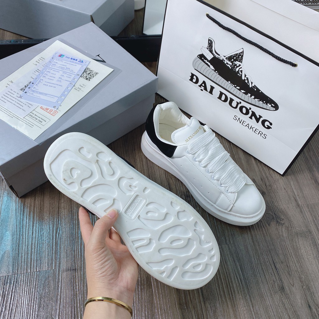 mcq gót đen [TẶNG MÓC KHÓA - FULL BOX] giày thể thao McQueen gót đen nam nữ tăng chiều cao mcq gót đen | BigBuy360 - bigbuy360.vn