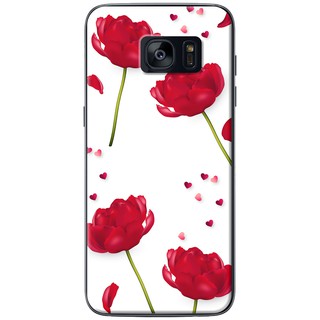 Ốp lưng Samsung Galaxy S7, S7 Edge, S8, S8 Plus, S9, S9 Plus, S10, S10E, S10 Plus in hình Hoa đỏ trắng