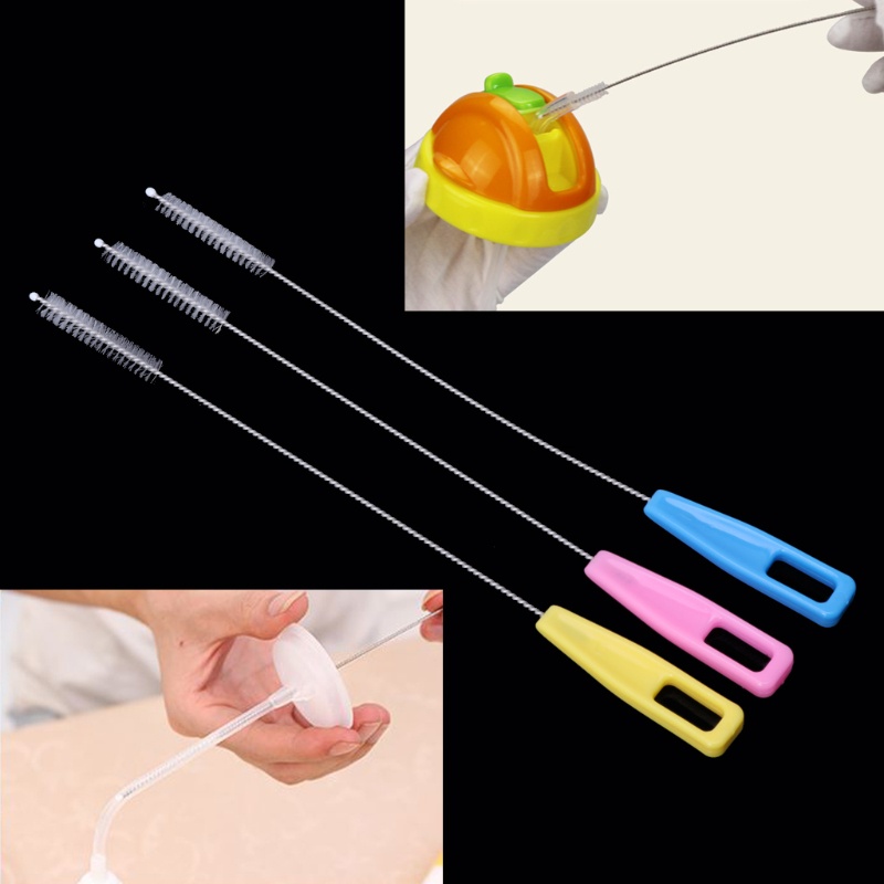 Bàn Chải Lông Mềm Vệ Sinh Ống Hút Thủy Tinh / Ống Hút Cho Bé