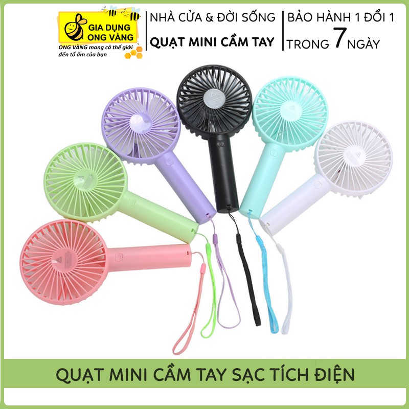 💚Được Chọn Màu💚 Quạt Cầm Tay Mini Sạc Tích Điện, Tặng Kèm Dây Đeo Tay, Bảo Hành 3 Tháng | WebRaoVat - webraovat.net.vn