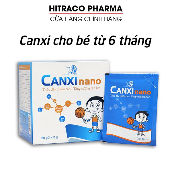 Cốm Canxi Nano, vitamin D3 dạng gói cho bé từ 6 tháng tuổi tăng chiều cao, chắc khỏe xương - 20 gói [Canxi nano MDP US]
