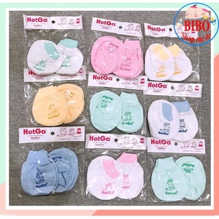 Set Bao Tay Bao Chân Thun Cho Bé Sơ Sinh Chất Cotton ( 1 Đôi Bao Tay + 1 Đôi Bao Chân)