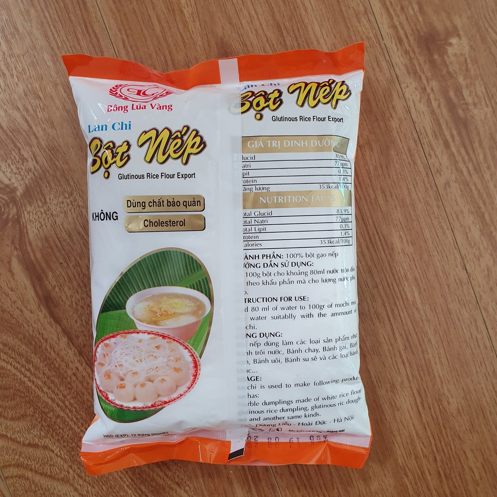 Bột Gạo Nếp Lan Chi 400G - Bột làm bánh ít trần, chè trôi nước, bánh dày...