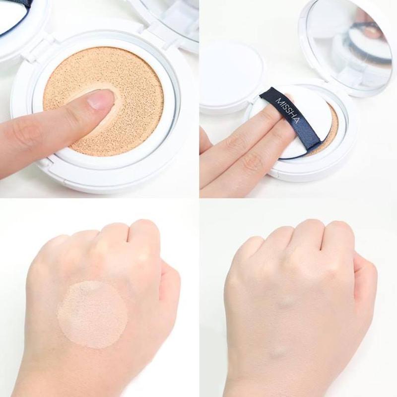 Phấn nước Missha Magic Cushion Cover Lasting / Velvet Finish / Moist Up Tone 21 - 23