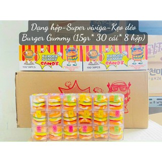 Hộp 30 cái Kẹo dẻo Burger Gummy