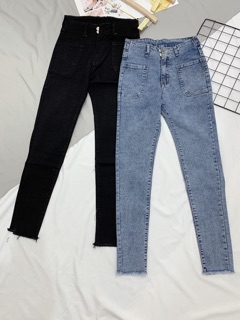 [ HÀNG LOẠI 1] Quần Jean cạp cao 2 cúc