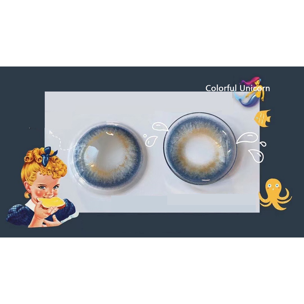 Kính áp tròng Colorhunter Dùng 1 Năm 14.4mm 0 - 8 Độ 1 cặp