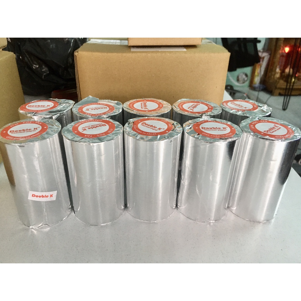 Set 10 cuộn giấy in nhiệt K80-45 dành cho dòng máy in bill tại cửa hàng ăn uống, siêu thị
