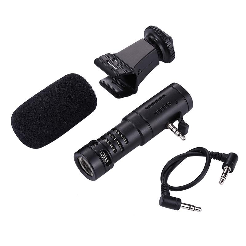 Bộ mic phỏng vấn âm thanh nổi puluz 3.5mm -ip