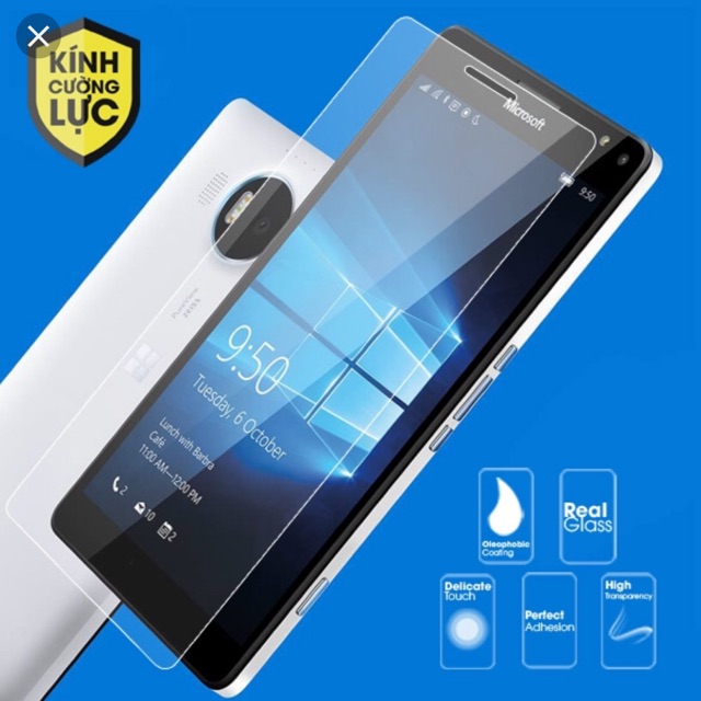 [SHIPNOW] Bộ 3 kính cường lực cho Lumia 950 ( Trong suốt )