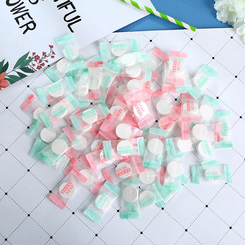 Túi Mặt Nạ Nén Chất Liệu Cotton Không Dệt Dùng Một Lần Dùng Để Tự Làm Mặt Nạ Chăm Sóc Da