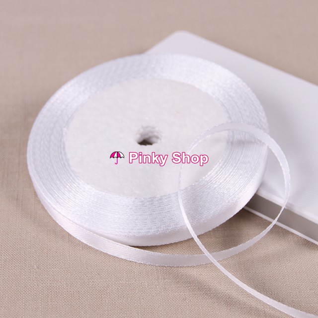 Ruy băng, dây ruy băng lụa Satin 1.2cm, 1.4cm giá rẻ nhiều màu làm phụ kiện handmade Pinky Shop mã RBL1314CM