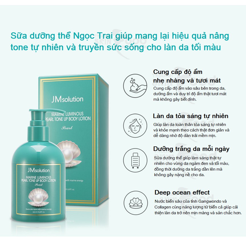 [CHÍNH HÃNG]  Sữa Dưỡng Thể Trắng Da Toàn Thân JM Solution Tone Up Body Lotion 200ml