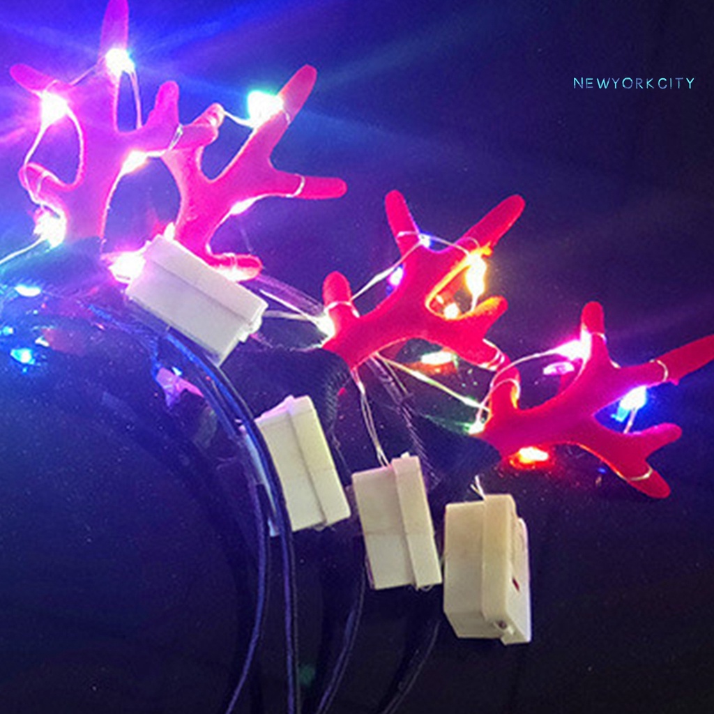 Băng Đô Sừng Hươu Có Đèn LED Phát Sáng Cho Giáng Sinh