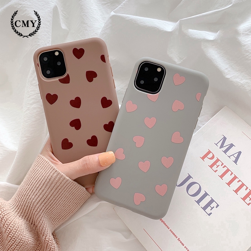 Ốp lưng họa tiết trái tim đáng yêu cho iPhone11/11Pro 11pro Max X XR XS XS MAX 7 8 plus SE | BigBuy360 - bigbuy360.vn