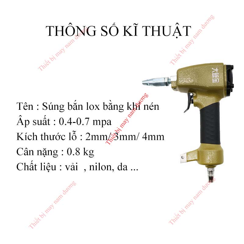 Súng bắn lỗ bằng khí nén &gt; súng bắn lỗ vải