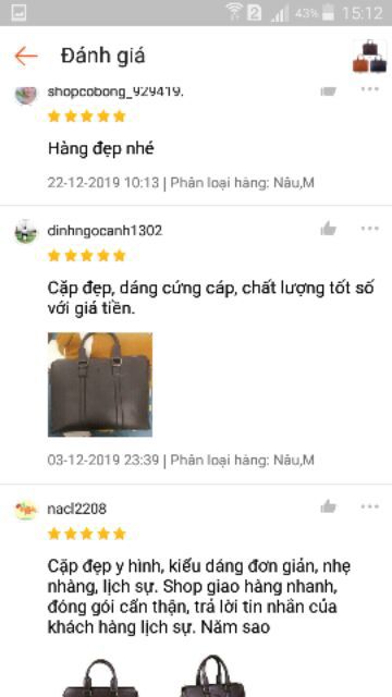 Cặp công sở da Yummy 01 (vừa laptop) | BigBuy360 - bigbuy360.vn