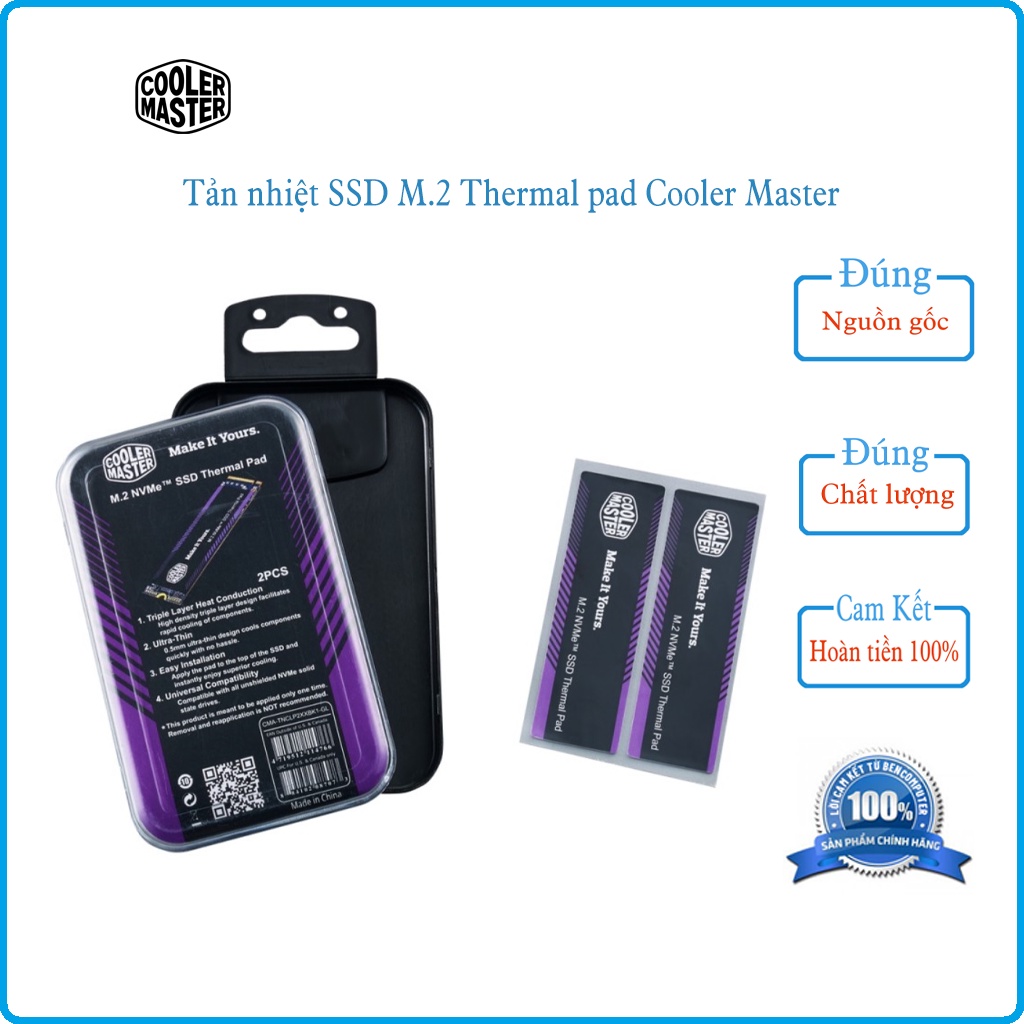 Miếng dán tản nhiệt SSD M.2 Cooler Master (2 miếng)