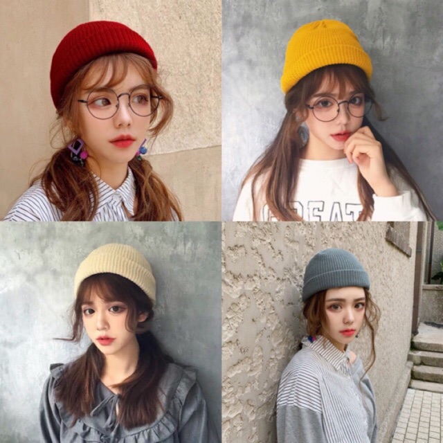 Mũ beanie len nam nữ nhiều màu