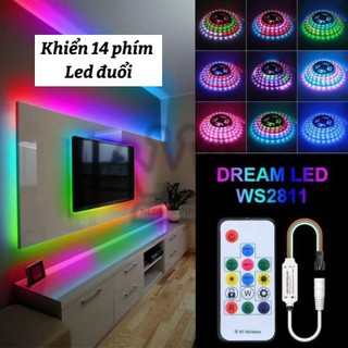 Bộ Mạch điều khiển LED dây đúc LED cuộn Full color, remot 21 key 5-24VDC LED RGB 5050 IC 1903 Khiển Led Full Color