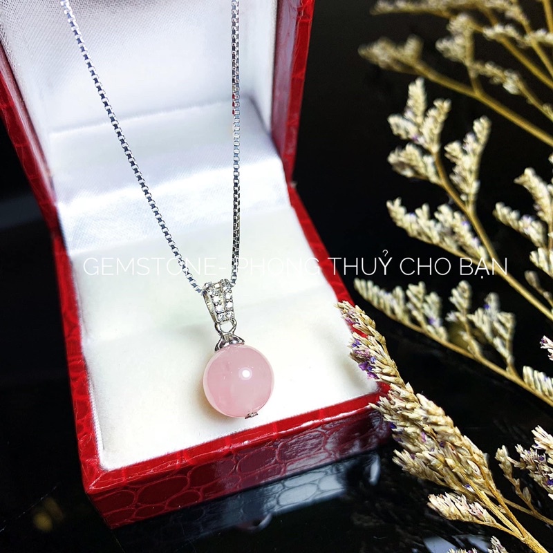 Dây Chuyền Bạc Xinh Xắn Mix Đ.á. Phon.g Thu.ỷ Hợp Mệnh, Dây Chuyền Hợp Thời Trang