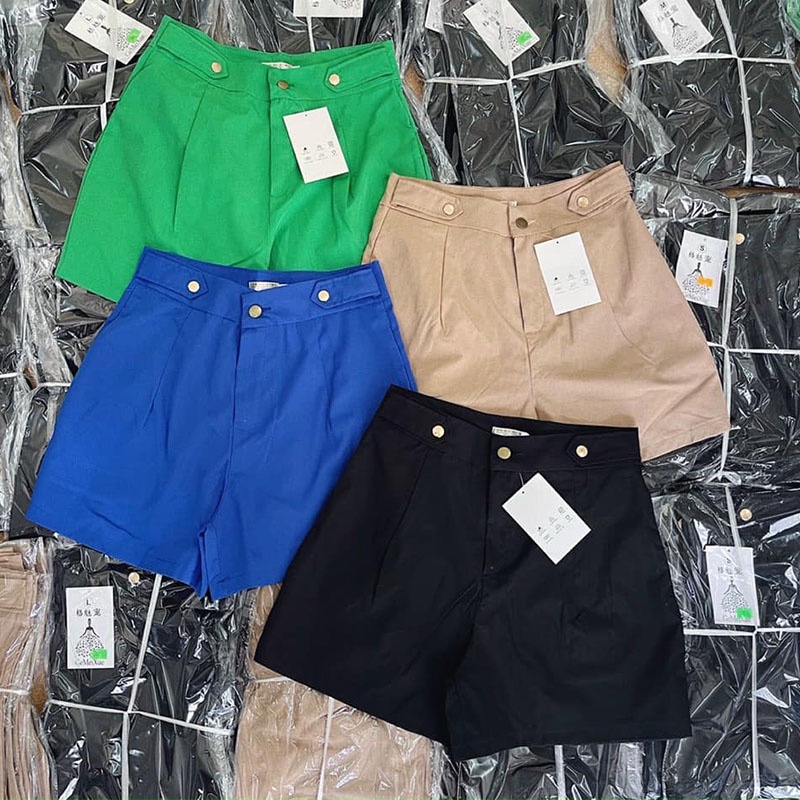 Quần short nữ lưng cao đùi ống rộng chuẩn form tôn dáng cực đẹp M367