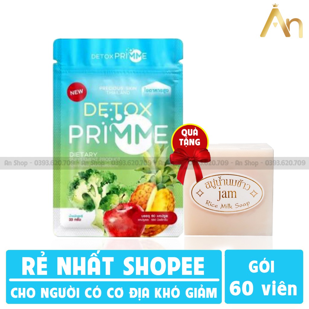 Primme Detox - Viên uống khử mỡ giảm cân rau xanh 60 viên [CHÍNH HÃNG]