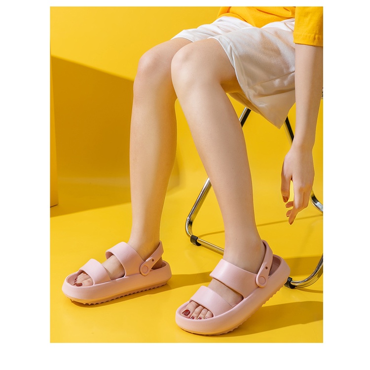 Dép sandal nữ thời trang nhựa Eva cao cấp đi siêu nhẹ siêu êm chân đế độn tăng chiều cao TH-80