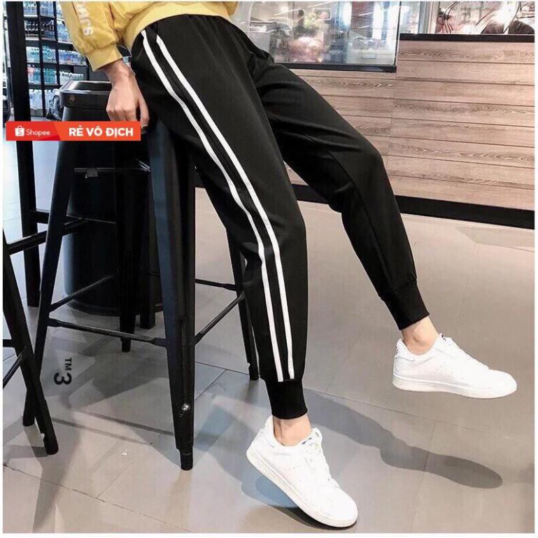 🔥HOT DEAL🔥 ✌🏻Quần Jogger Nữ 2 Kẻ Sọc - Quần Thể Thao Nữ Phối Sọc - Quần Tập Gym - Aokhoac