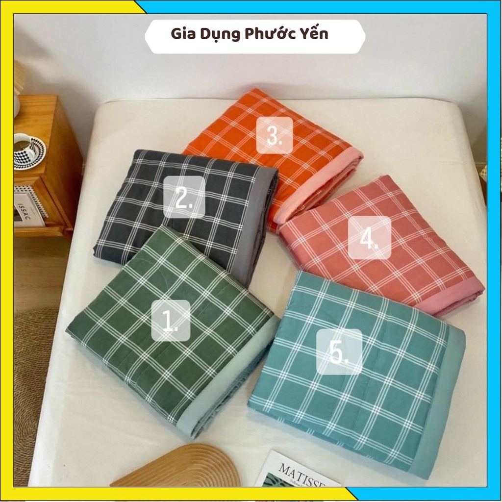 Chăn Điều Hòa, Chăn Muji Kẻ Ka Rô Mẫu Mới 2021